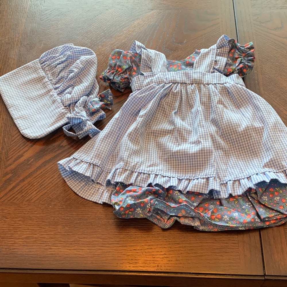 American Girl Blue and Floral Doll Dress Set